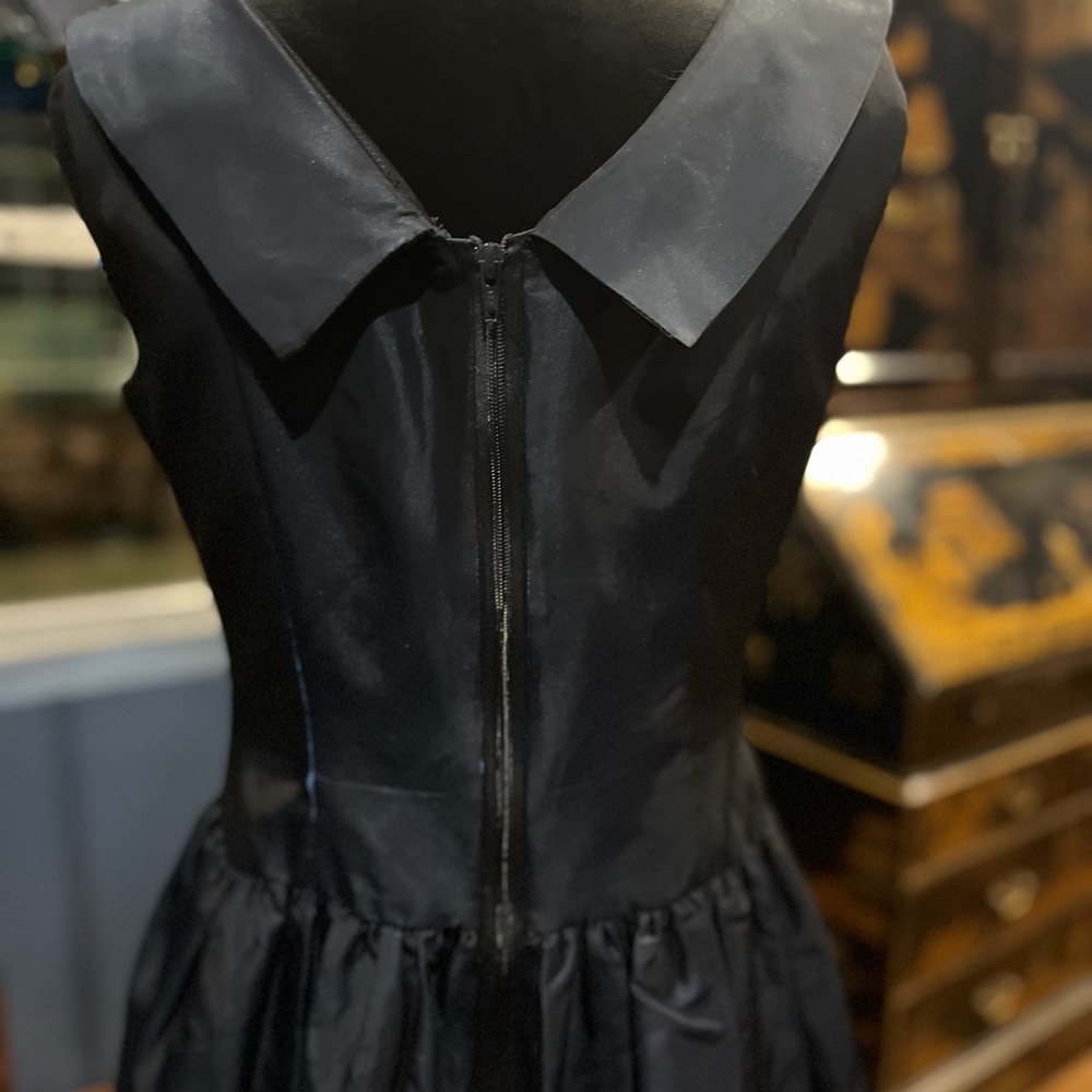 Vintage Classic Navy Fit-and-Flare Dress with Cowl Neck. Very Audrey Hepburn 6 - Picture 2 of 7